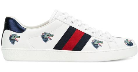 gucci wolf sneakers|Gucci ace women sneakers.